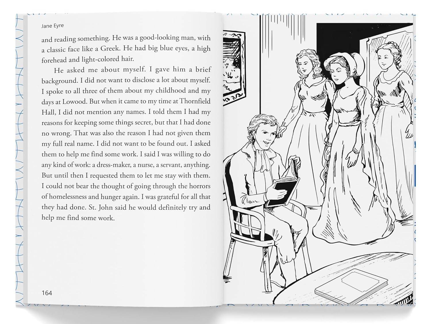 Jane eyre : illustrated abridged children classic english novel with review questions (hardback) miniatura 2