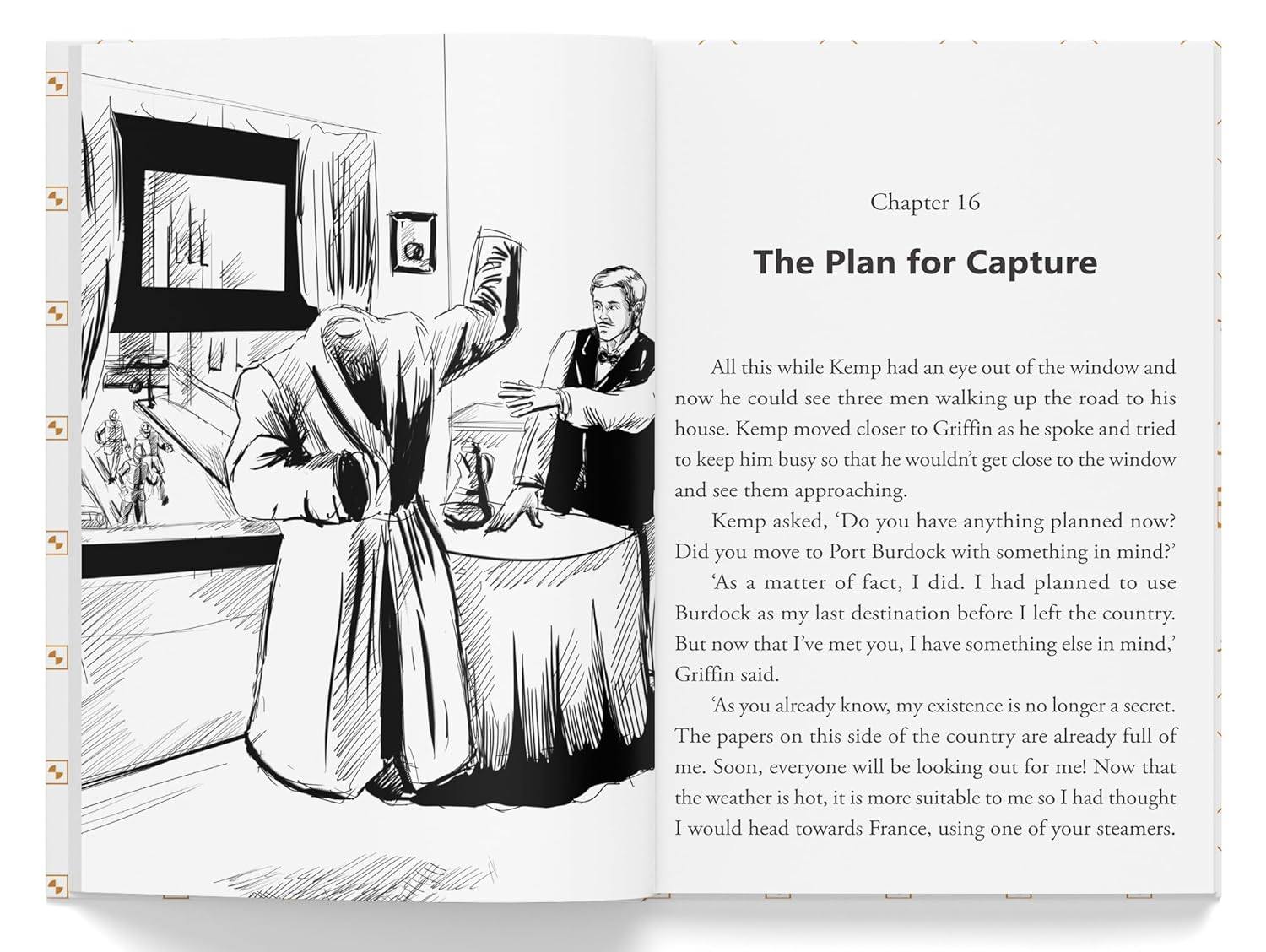 The invisible man: illustrated abridged children classic english novel with review questions (hardback) miniatura 2