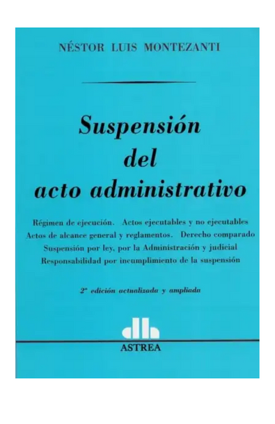 Suspensión del acto administrativo