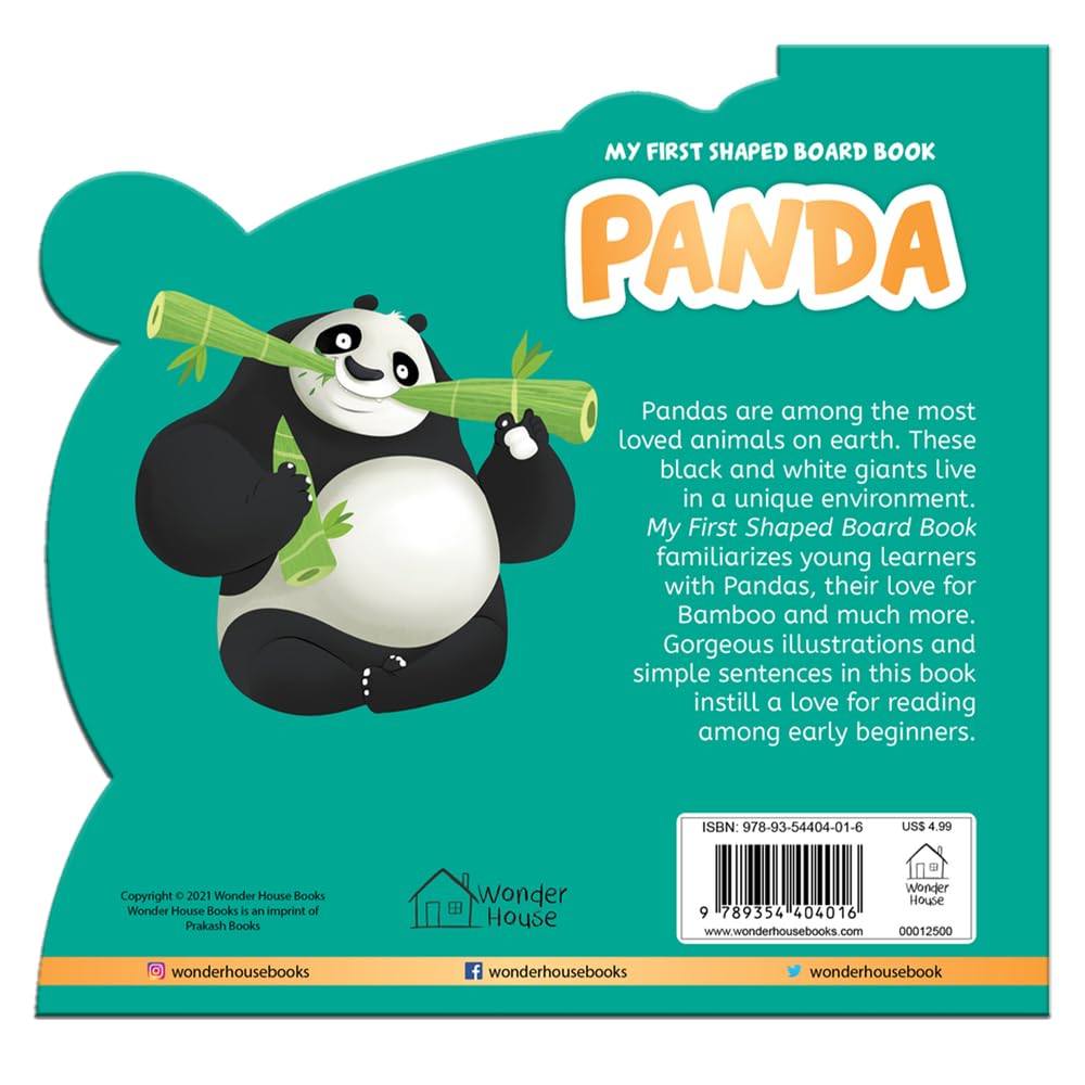 My first shaped board book - panda, die-cut animals, picture book for children miniatura 4