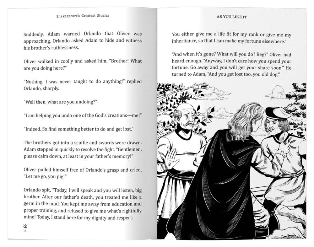 As you like it : shakespeare’s greatest stories (abridged and illustrated) with review questions and an introduction to the themes in the story miniatura 3