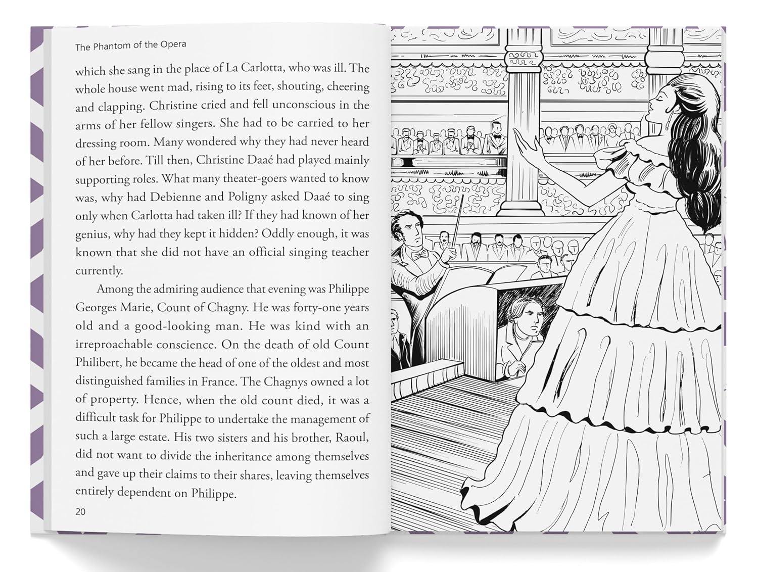 The phantom of the opera for kids : illustrated abridged children classic english novel with review questions miniatura 3