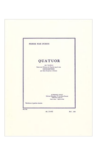 Pierre max dubois: quartet (saxophones)