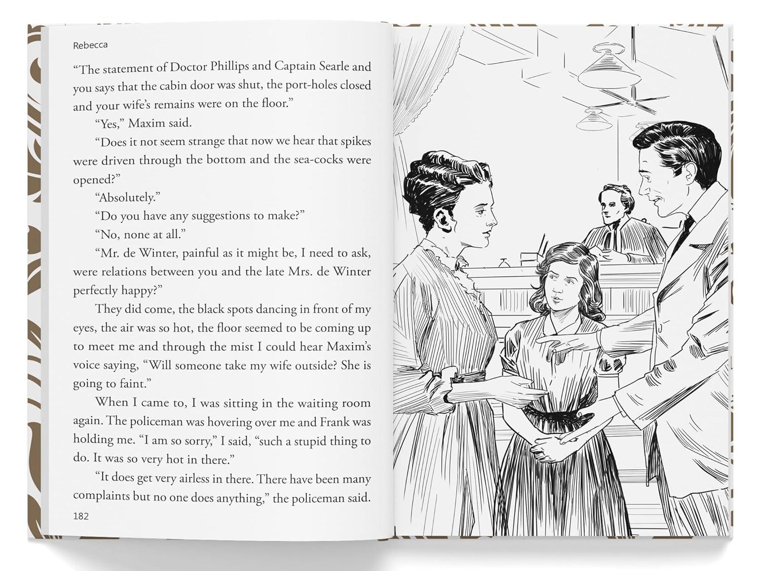Rebecca : illustrated abridged children classic english novel with review questions (hardback) miniatura 2