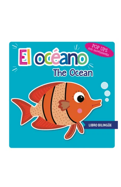 "el océano / the ocean libro bilingüe. pop ups con movimiento"