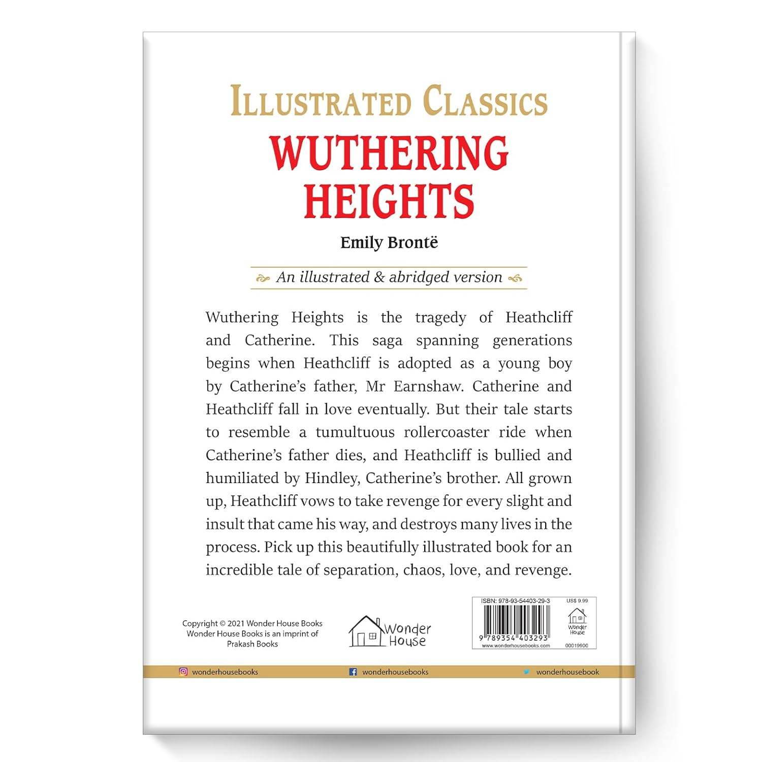 Wuthering heights: illustrated abridged children classic english novel with review questions (hardback) miniatura 4