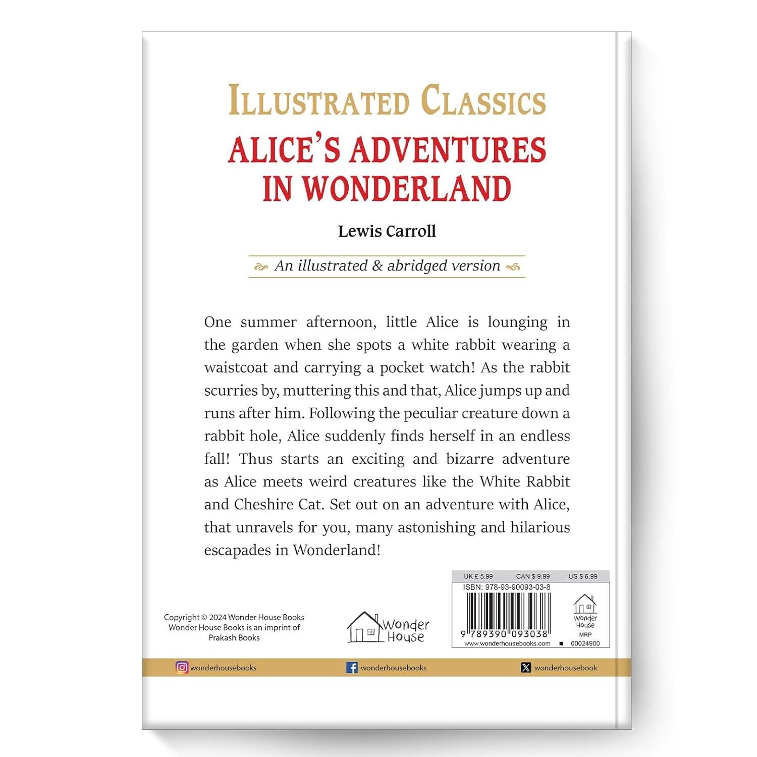 Alice in wonderland: illustrated abridged children classic english novel with review questions (hardback) miniatura 4