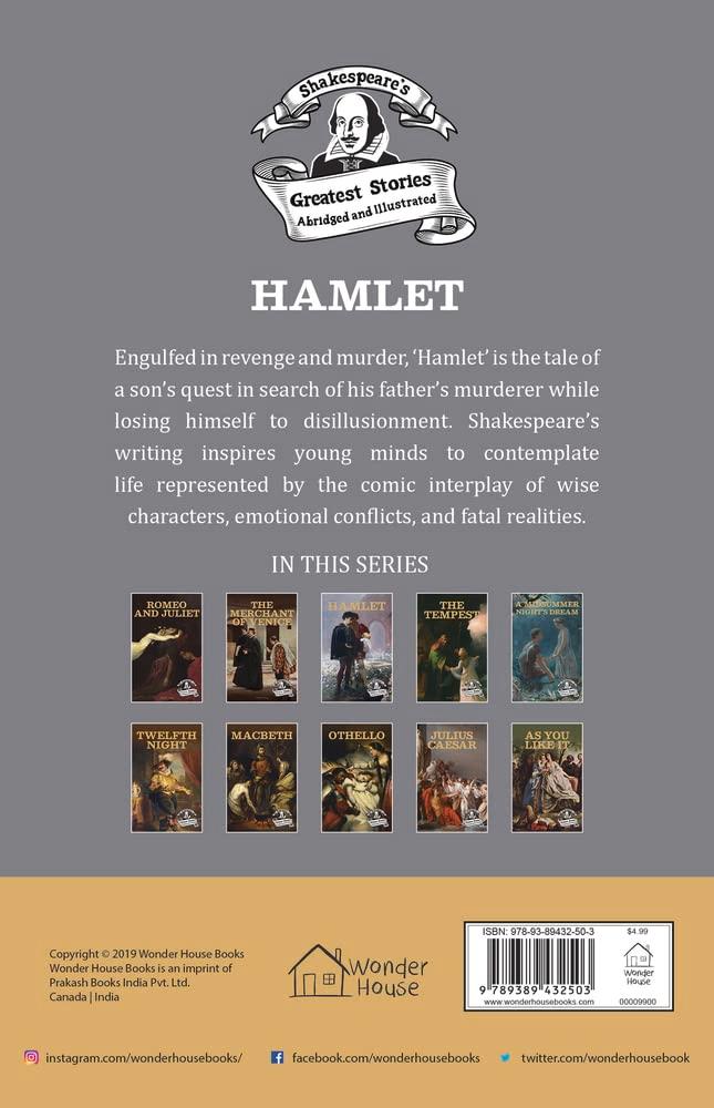 Hamlet : shakespeare’s greatest stories for children (abridged and illustrated) with review questions and an introduction to the themes in the story miniatura 5