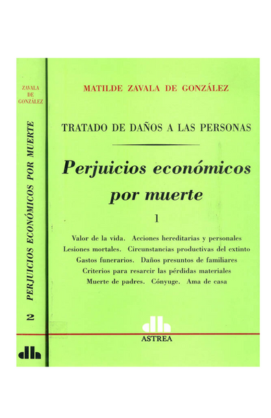Perjuicios económicos por muerte. (2 tomos)