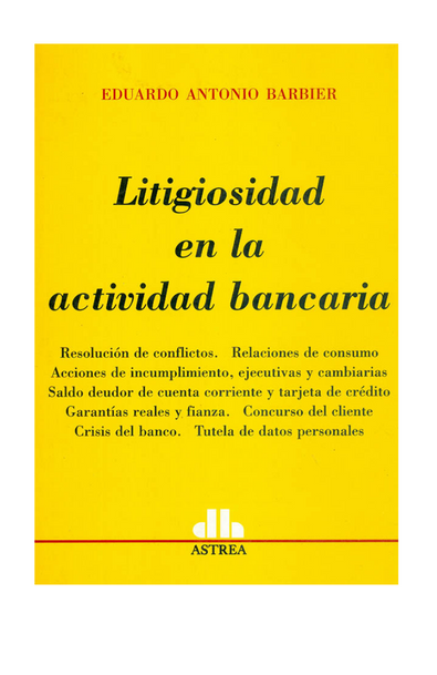 Litigiosidad en la actividad bancaria