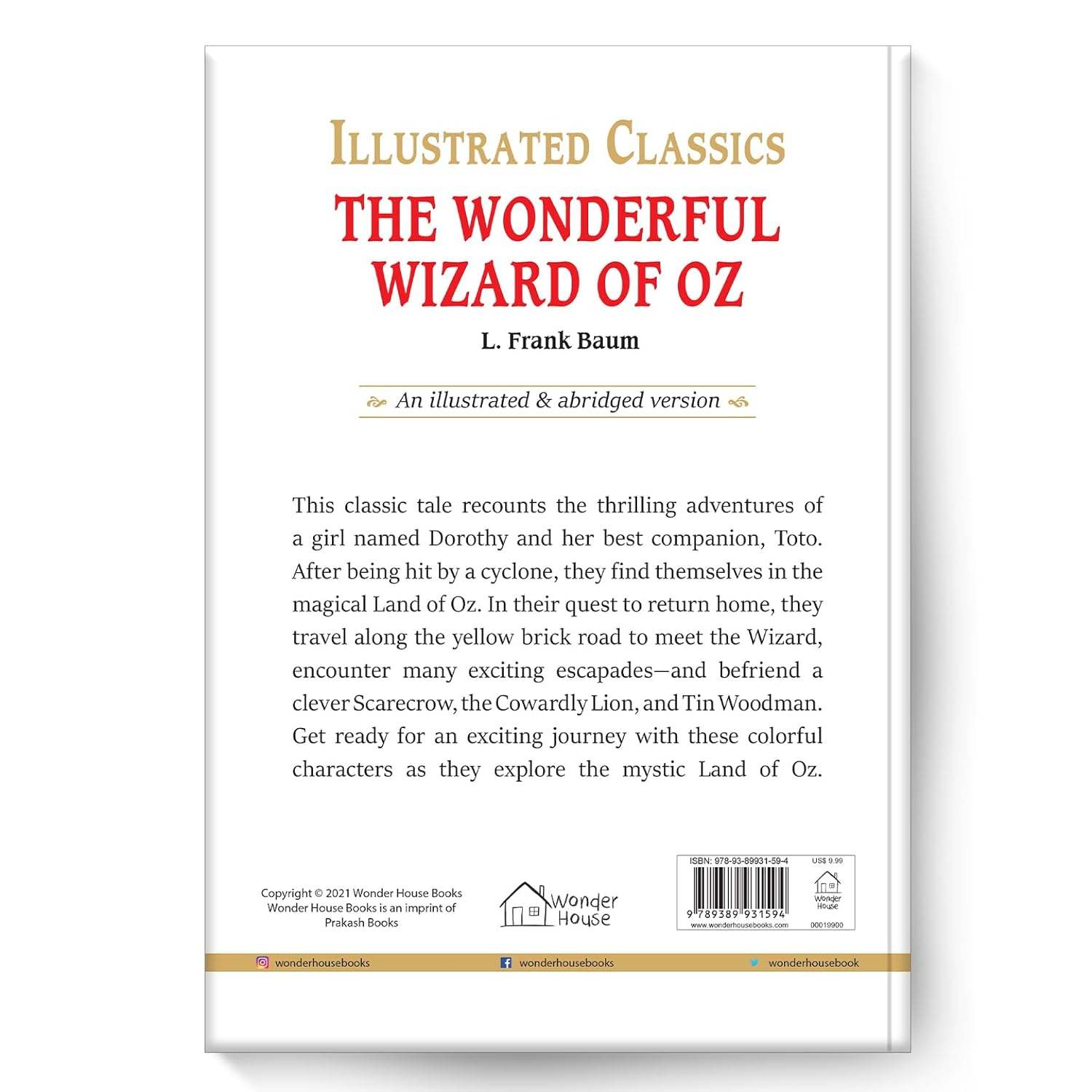 The wonderful wizard of oz : llustrated abridged children classic english novel with review questions (hardback) miniatura 4