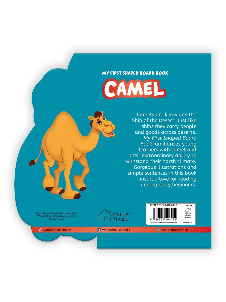 My first shaped board book: illustrated camel - animal picture book for kids age 2+ board book miniatura 4