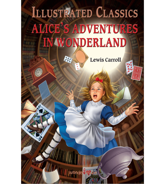 Alice in wonderland: illustrated abridged children classic english novel with review questions (hardback)