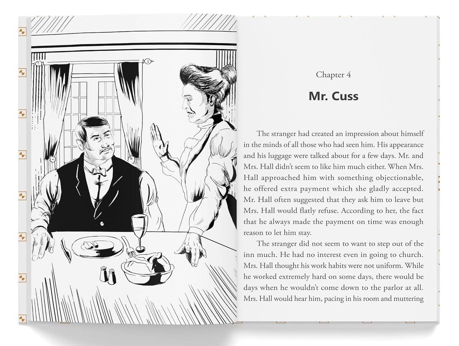The invisible man: illustrated abridged children classic english novel with review questions (hardback) miniatura 3