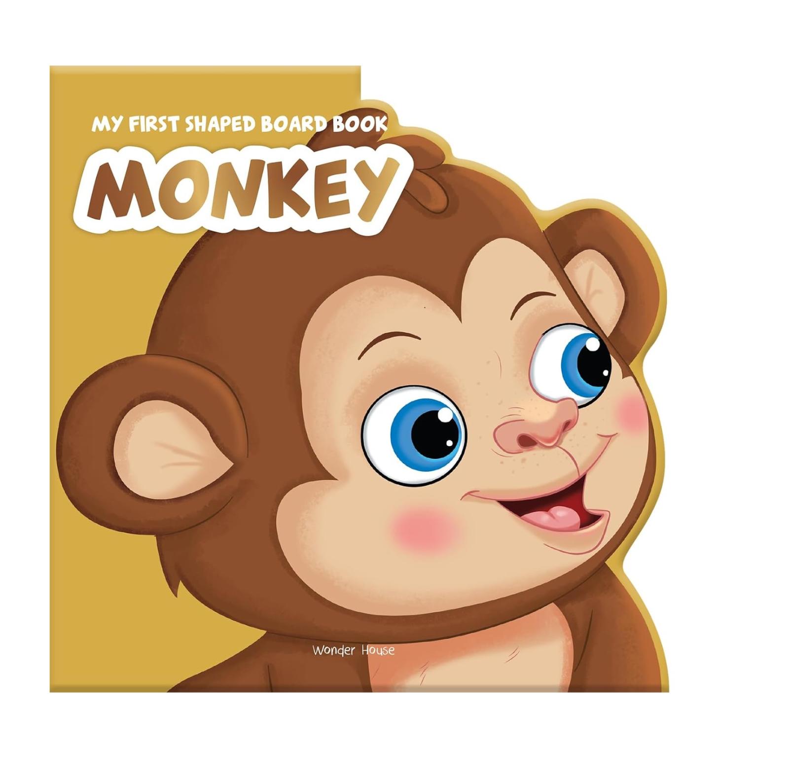 My first shaped board book - monkey, die-cut animals, picture book for children