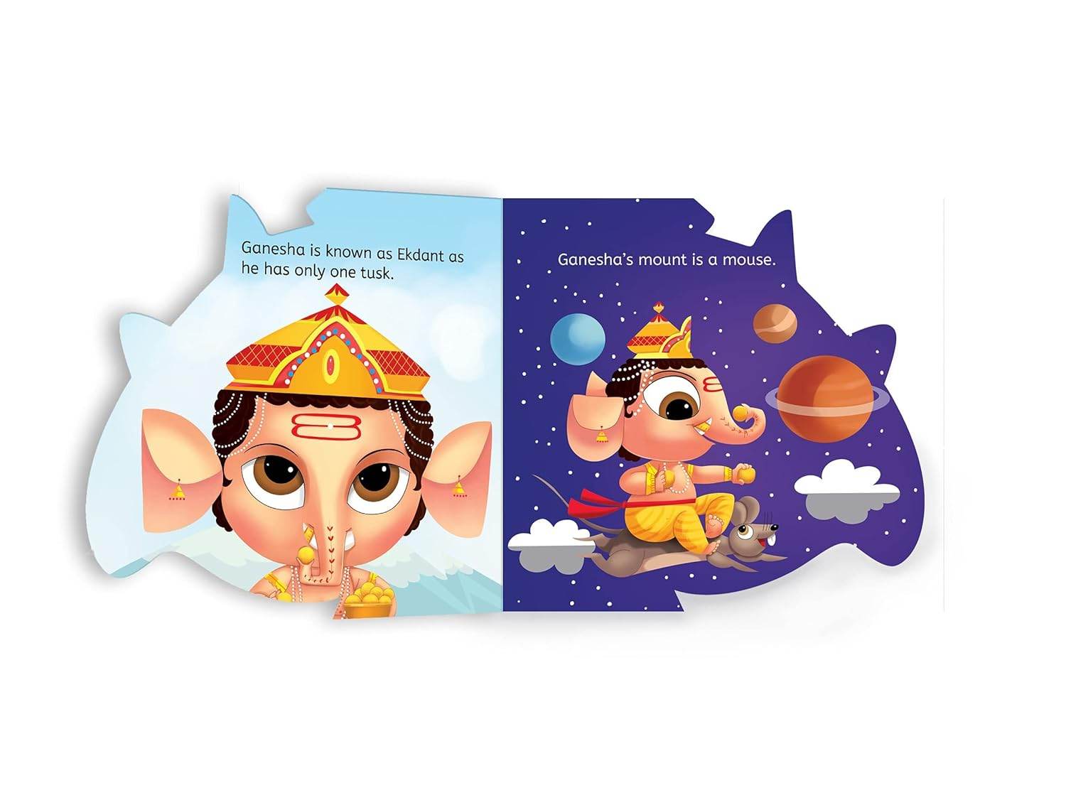 My first shaped board book: illustrated lord ganesha hindu mythology picture book for kids age 2+ (indian gods and goddesses) miniatura 3