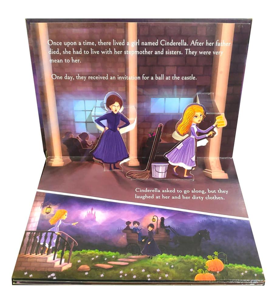 My first pop up fairy tales - cinderella : pop up books for children miniatura 3