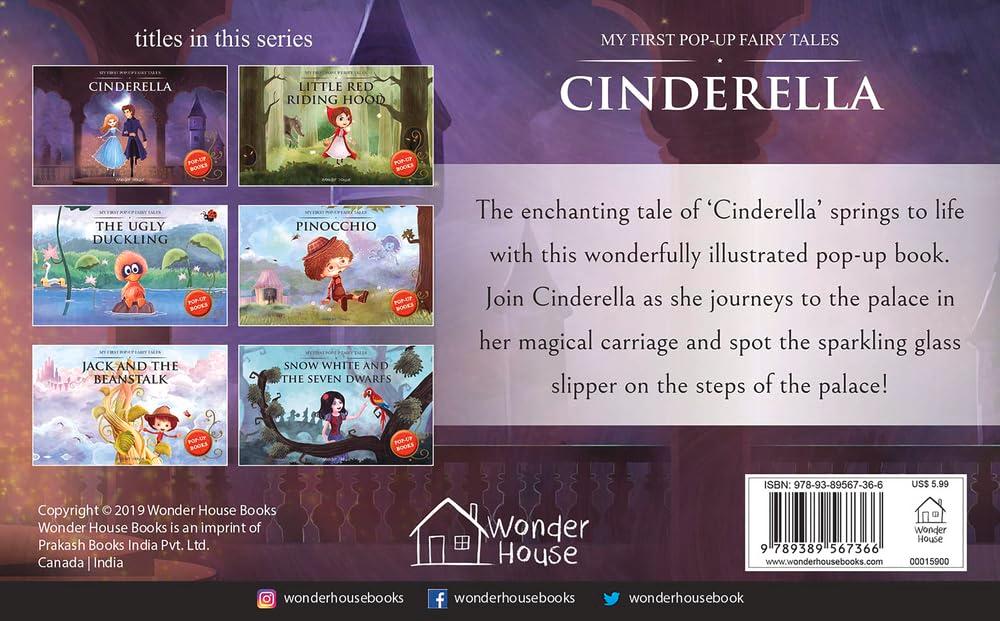 My first pop up fairy tales - cinderella : pop up books for children miniatura 5
