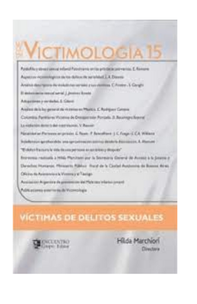 Serie victimología 15. víctimas de delitos sexuales.