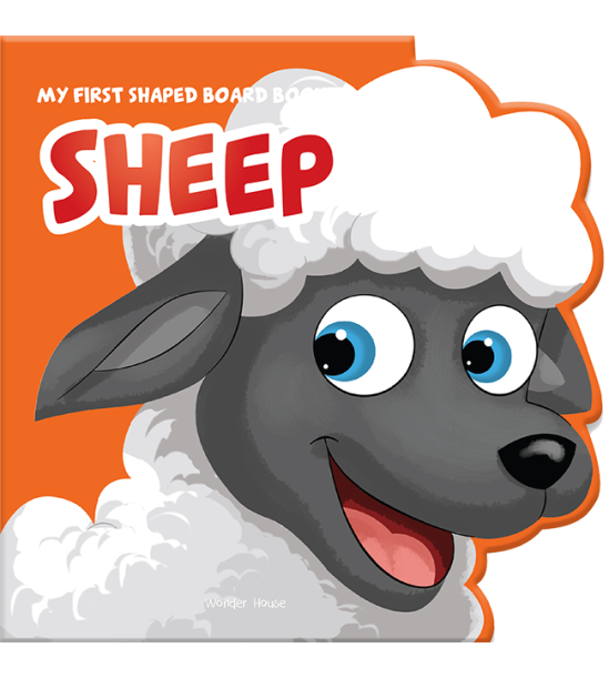 My first shaped board book: illustrated sheep - animal picture book for kids age 2+ board book