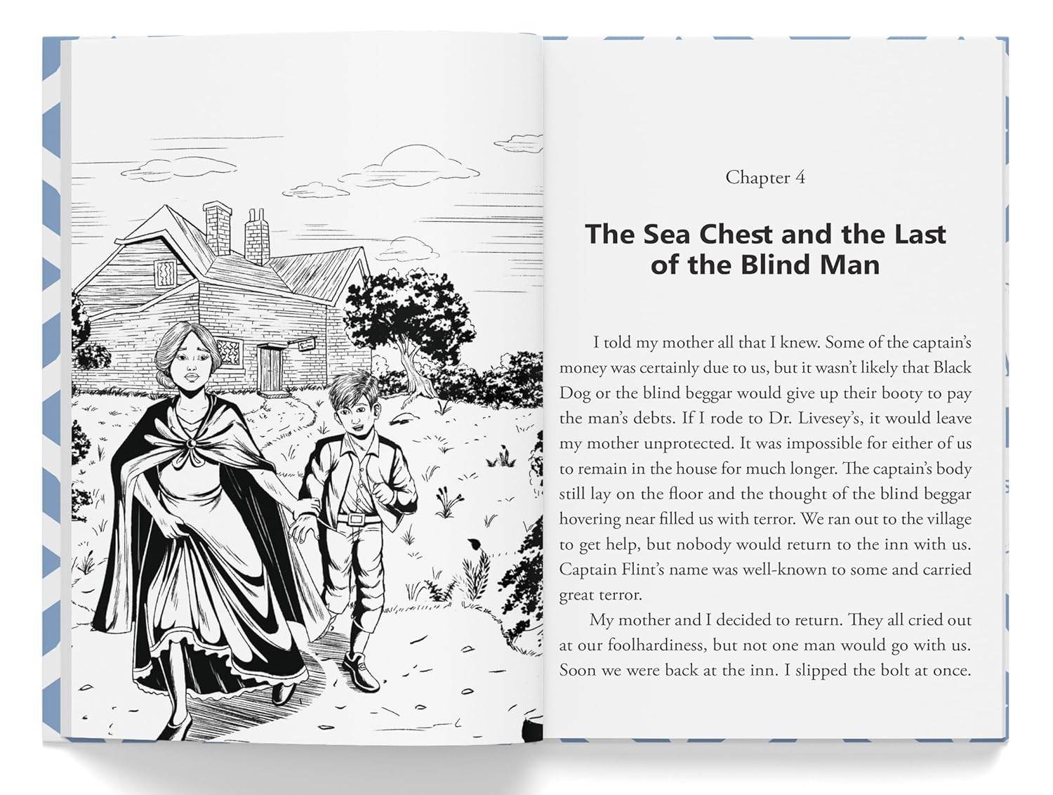 Treasure island : llustrated abridged children classic english novel with review questions (hardback) miniatura 3