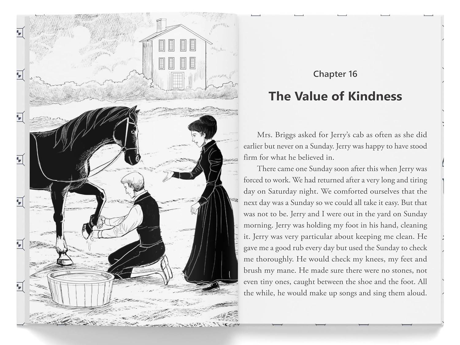 Black beauty: illustrated abridged children classic english novel with review questions (hardback) miniatura 3