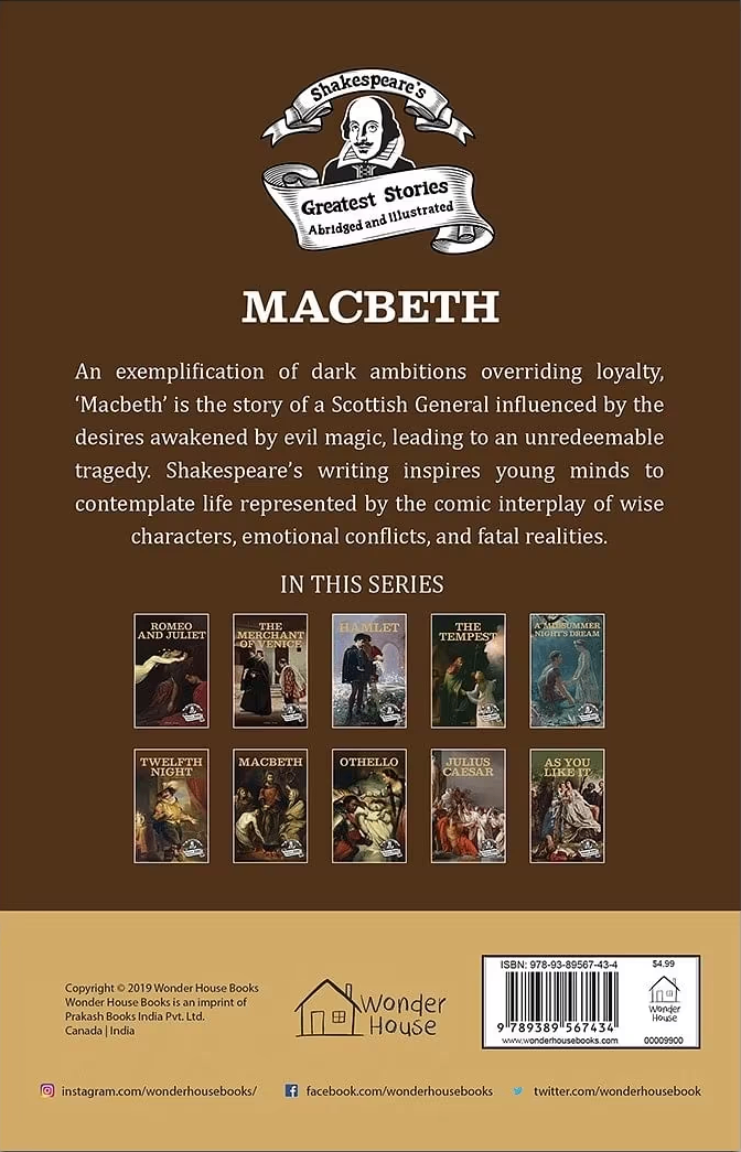 Macbeth : shakespeare’s greatest stories (abridged and illustrated) with review questions and an introduction to the themes in the story miniatura 3