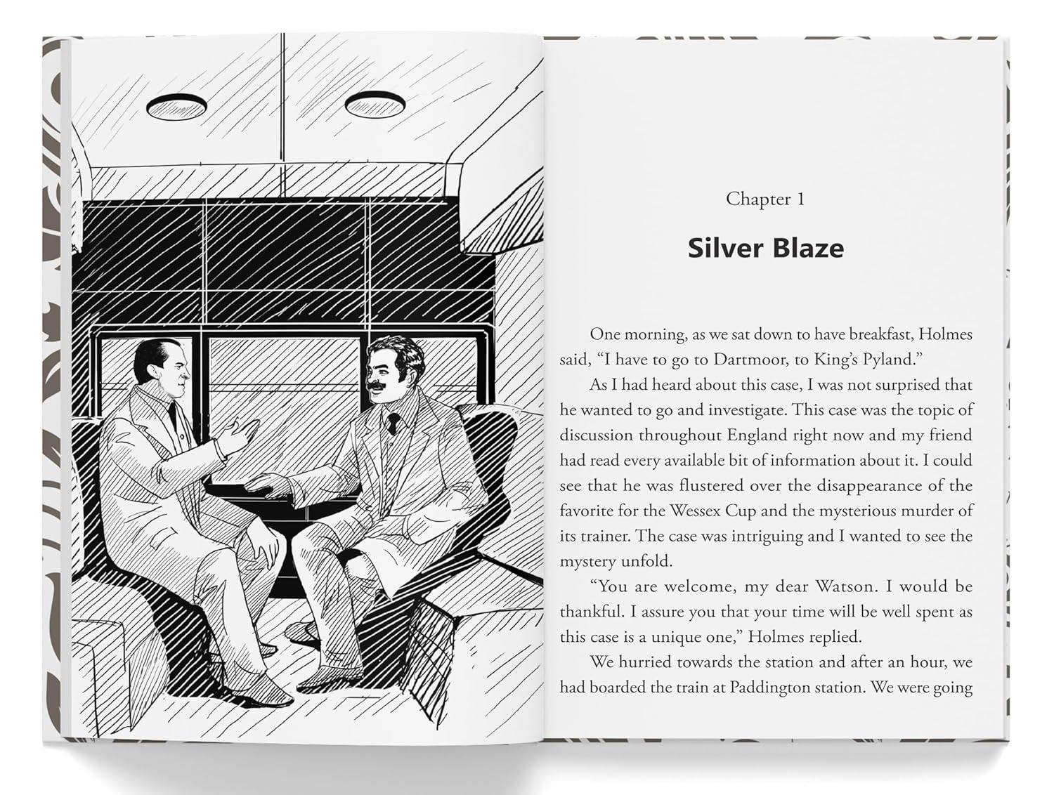 The memoirs of sherlock holmes : illustrated abridged children classic english novel with review questions (hardback) miniatura 2