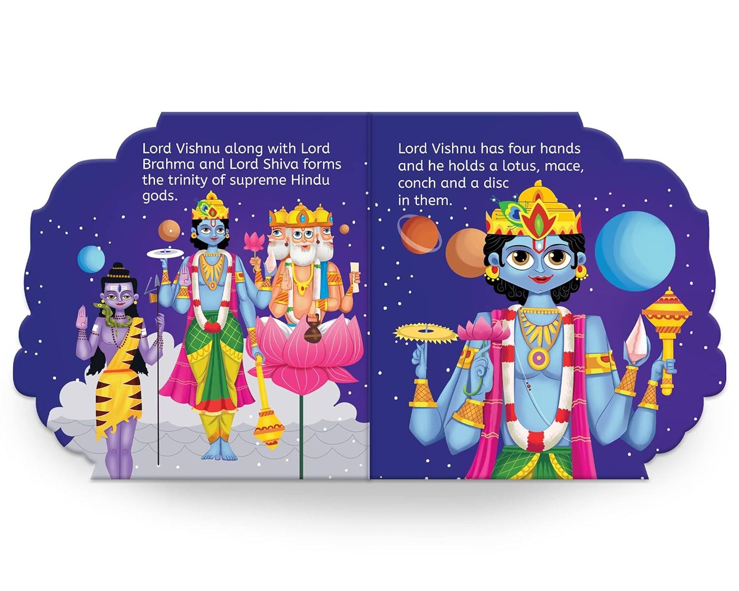 My first shaped board book: illustrated vishnu hindu mythology picture book for kids age 2+ (indian gods and goddesses) miniatura 2