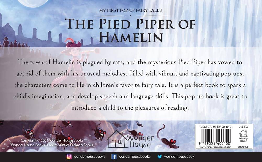 My first pop-up fairy tales - pied piper of hamelin : pop up books for children miniatura 5