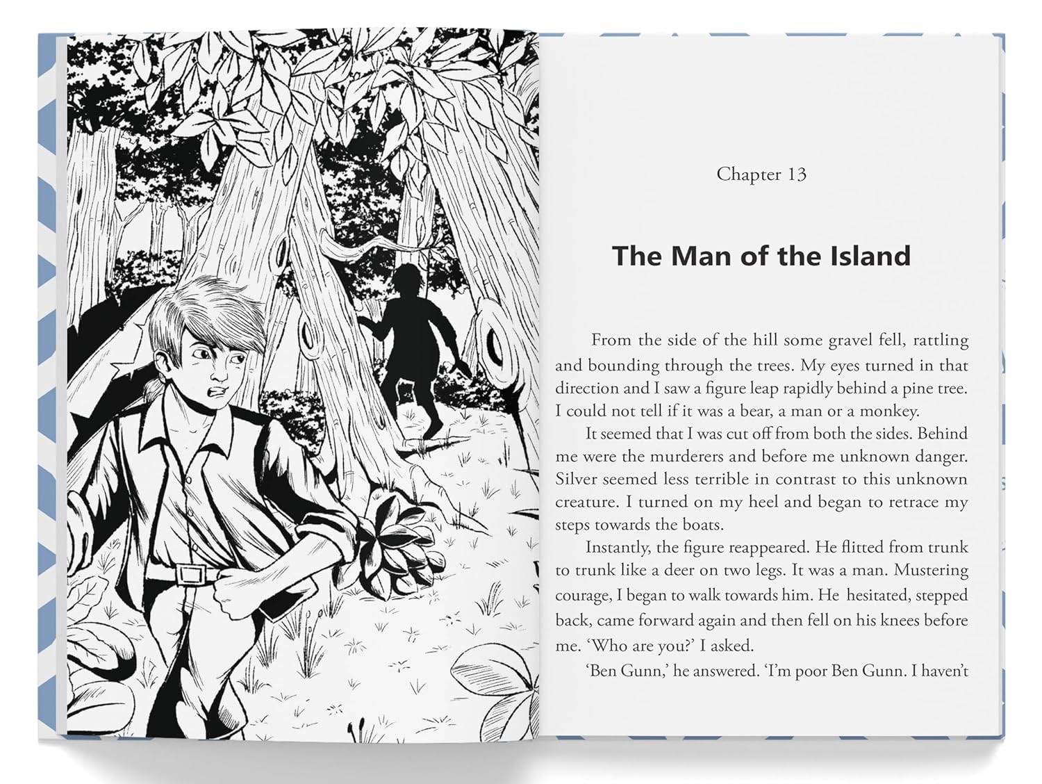 Treasure island : llustrated abridged children classic english novel with review questions (hardback) miniatura 2