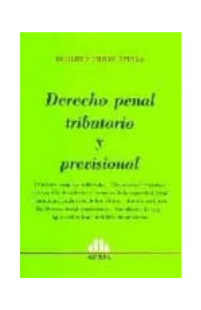 Derecho penal tributario y previsional