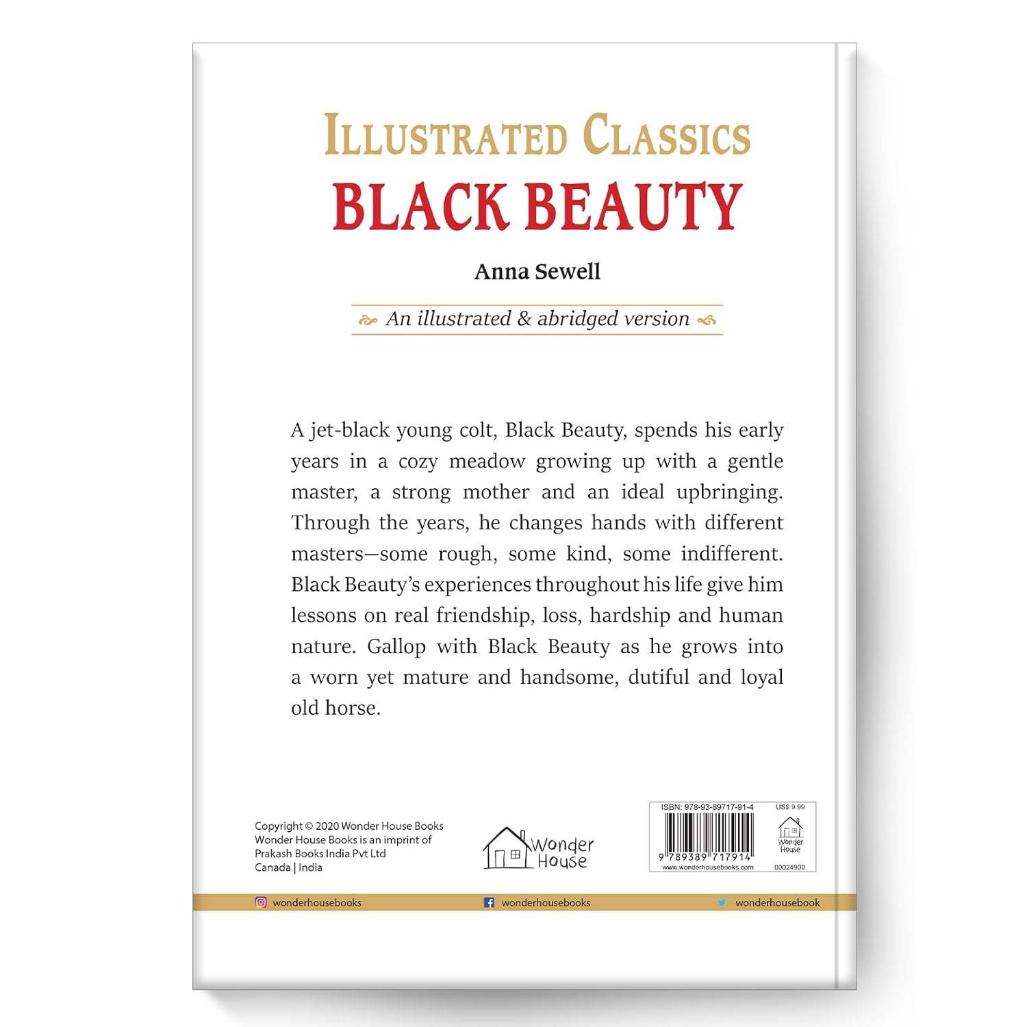 Black beauty: illustrated abridged children classic english novel with review questions (hardback) miniatura 4