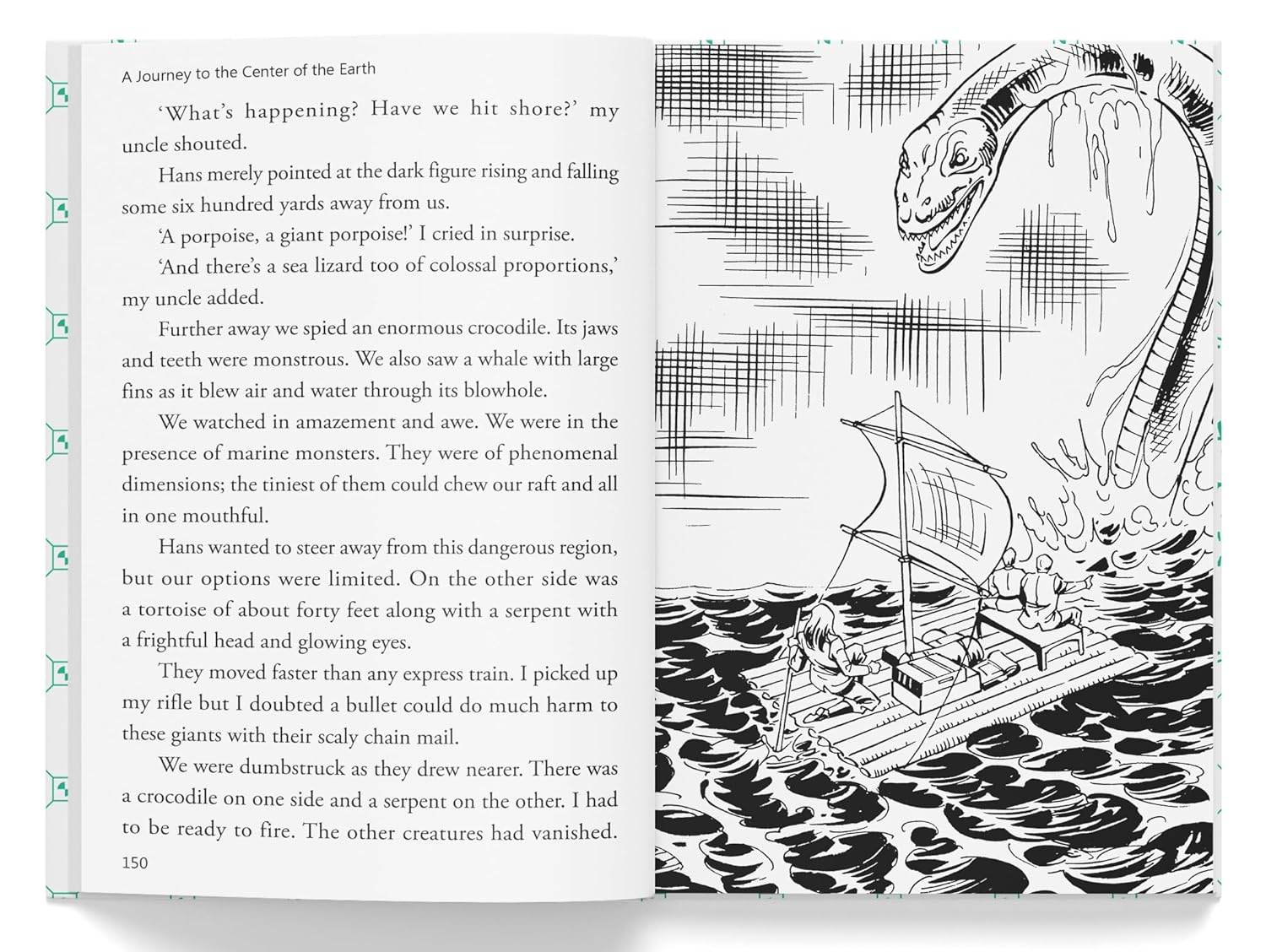 Journey to the center of the earth: illustrated abridged children classic english novel with review questions (hardback) miniatura 3