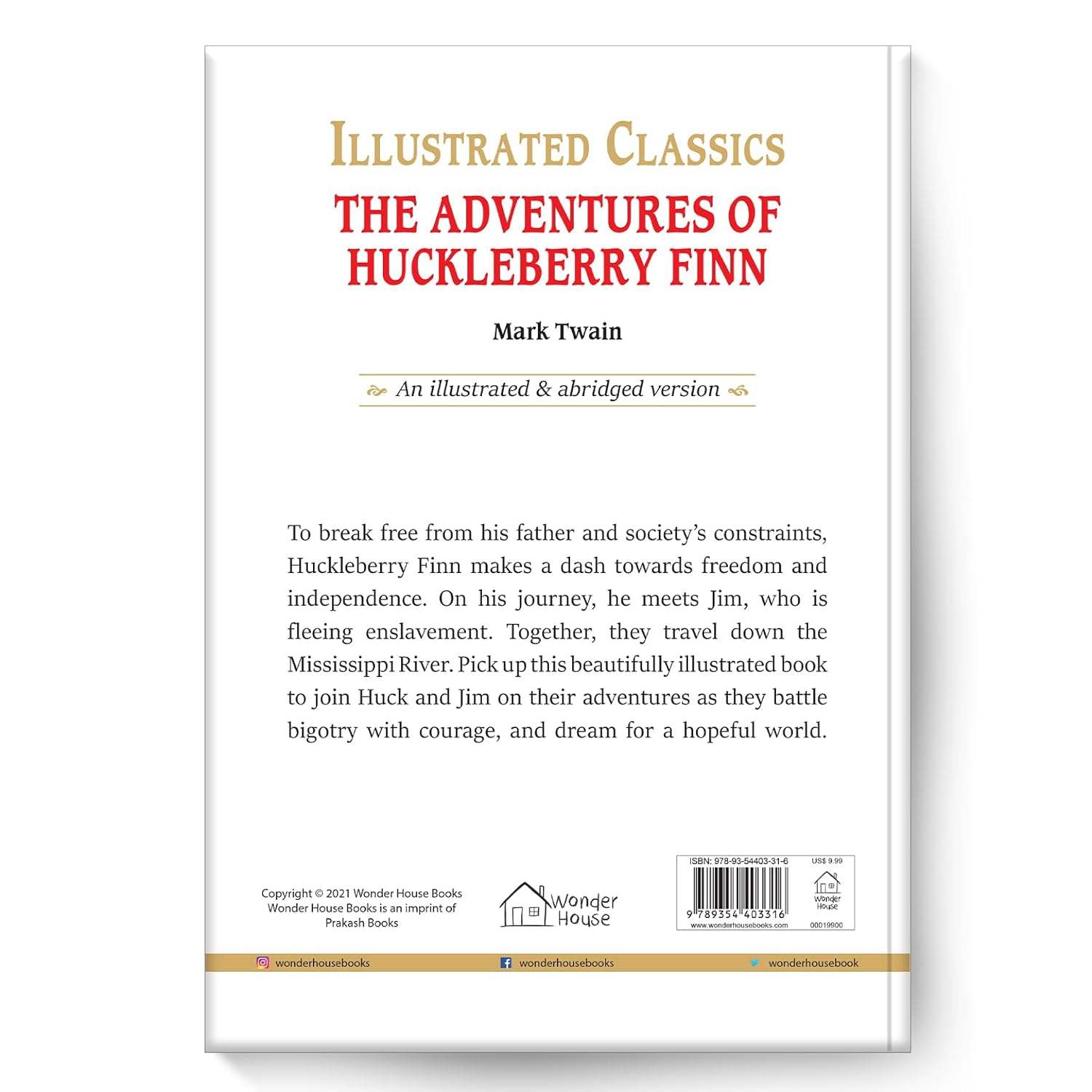 The adventures of huckleberry finn : illustrated abridged children classic english novel with review questions (hardback) miniatura 4
