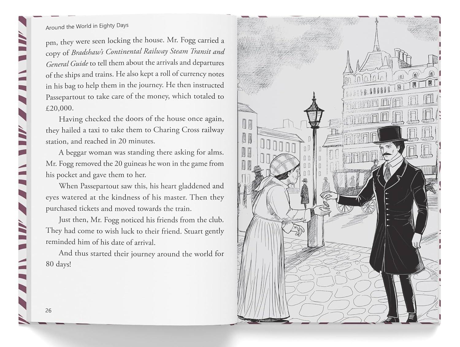 Around the world in 80 days: abridged novels with review questions miniatura 3
