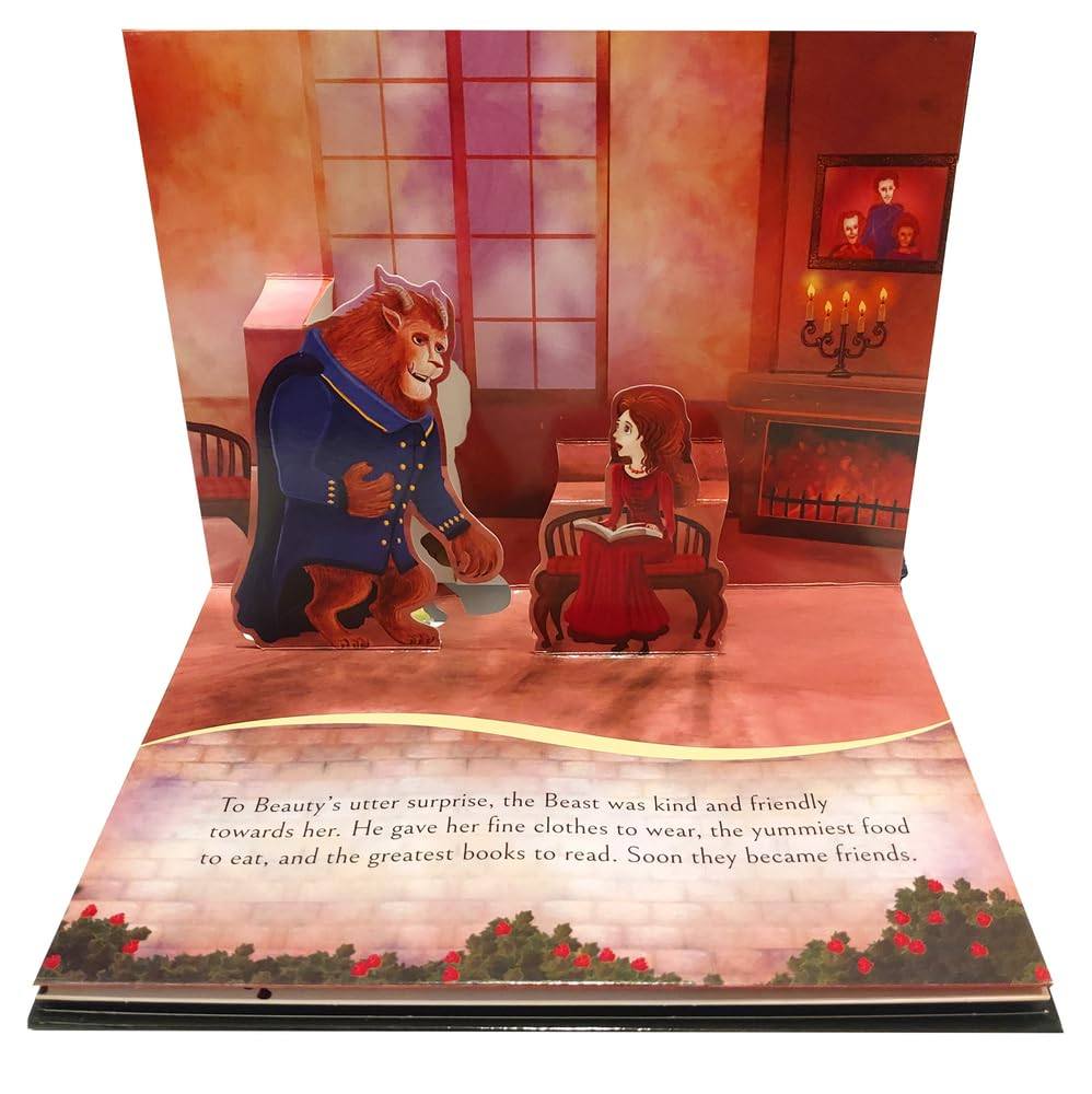 My first pop-up fairy tales - beauty and the beast : pop up books for children miniatura 3