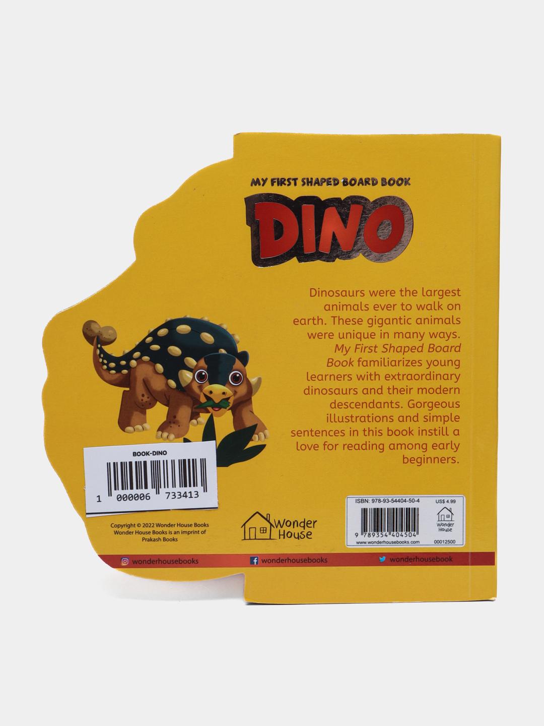 My first shaped board book: illustrated dino - animal picture book for kids age 2+ board book miniatura 3