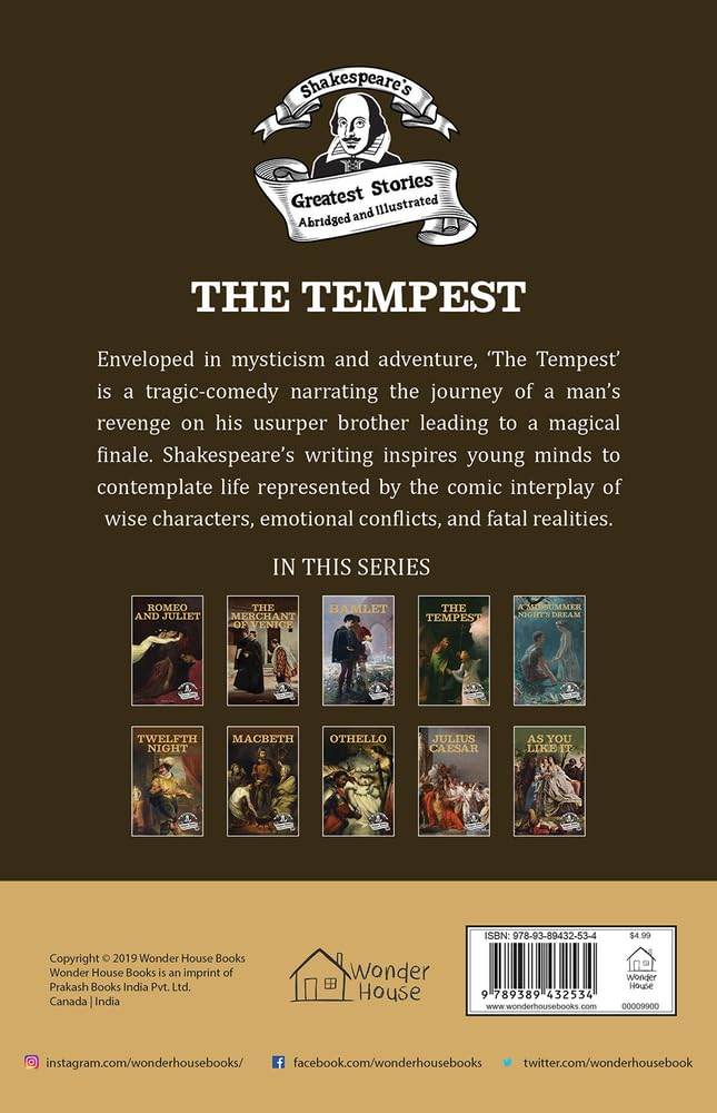 The tempest : shakespeare’s greatest stories for children (abridged and illustrated) with review questions and an introduction to the themes in the story miniatura 5