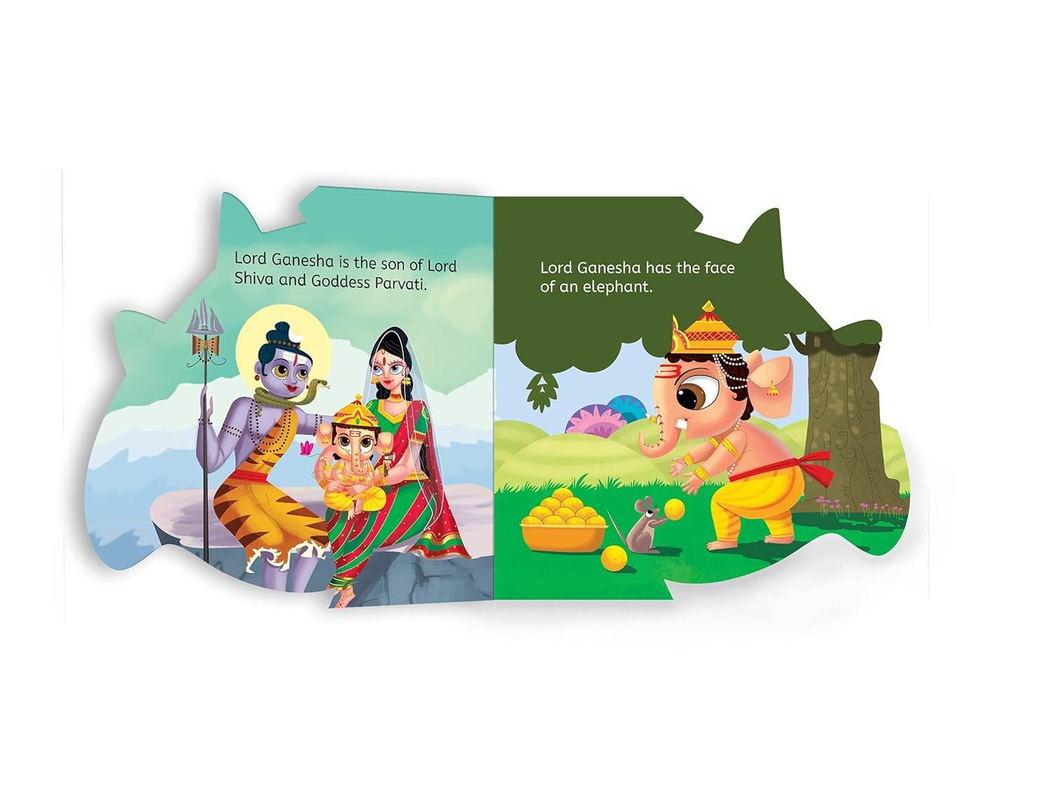 My first shaped board book: illustrated lord ganesha hindu mythology picture book for kids age 2+ (indian gods and goddesses) miniatura 2