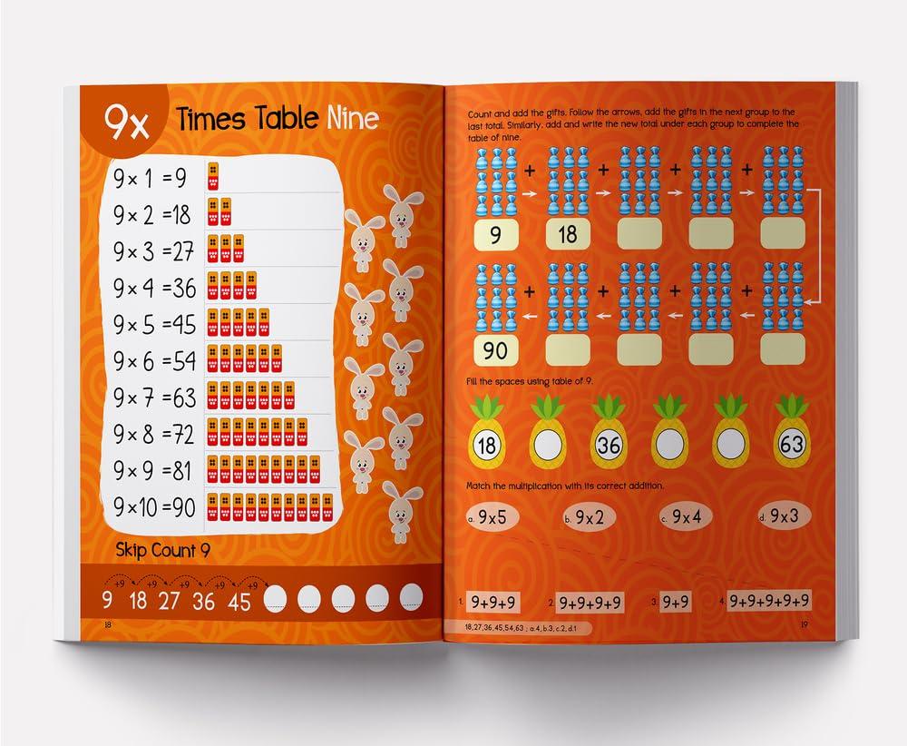 My first times tables activity book : multiplication tables from 1 - 20 with fun and easy math activities for children miniatura 2