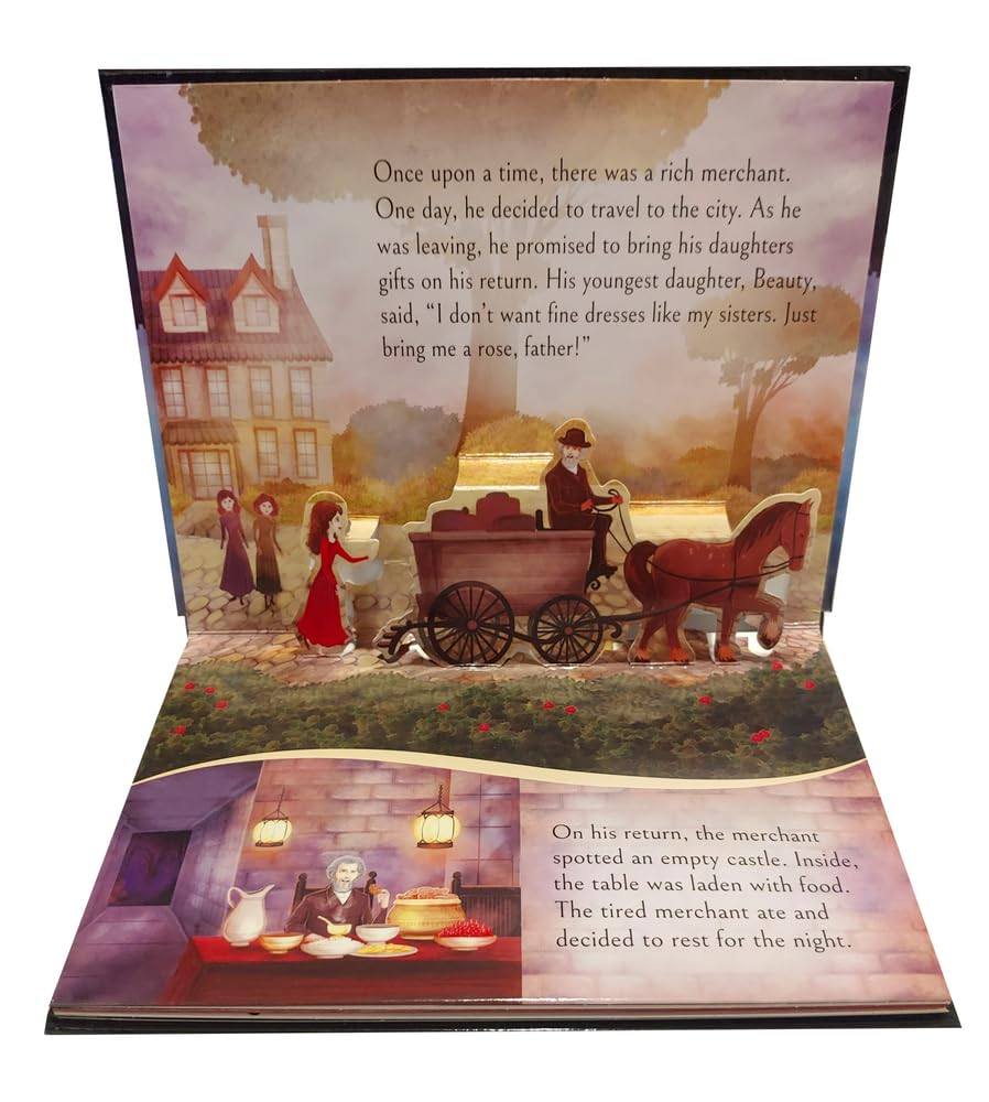 My first pop-up fairy tales - beauty and the beast : pop up books for children miniatura 4