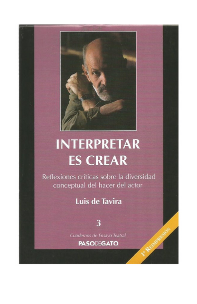 Cuadernillo ensayo teatral 3. interpretar es crear