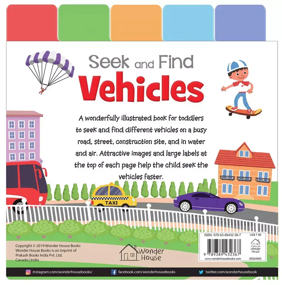 Seek and find - vehicles : early learning board books with tabs miniatura 3