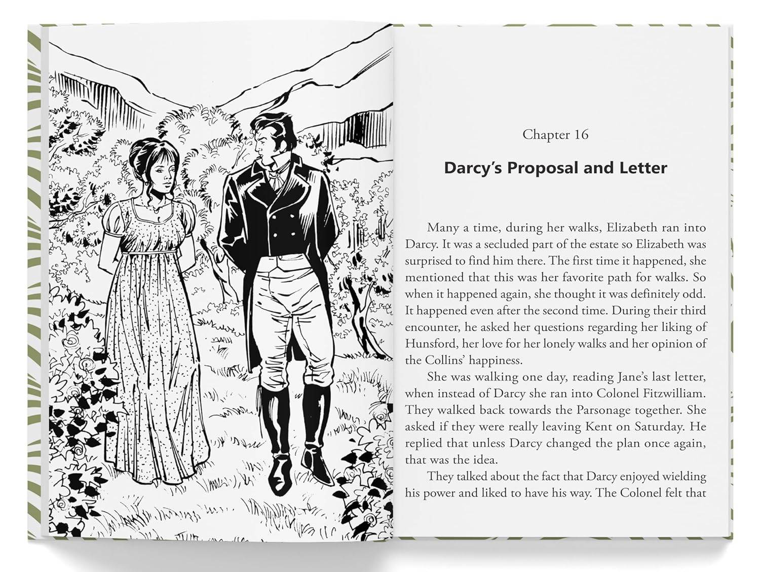 Pride and prejudice : illustrated abridged children classic english novel with review questions (hardback) miniatura 2