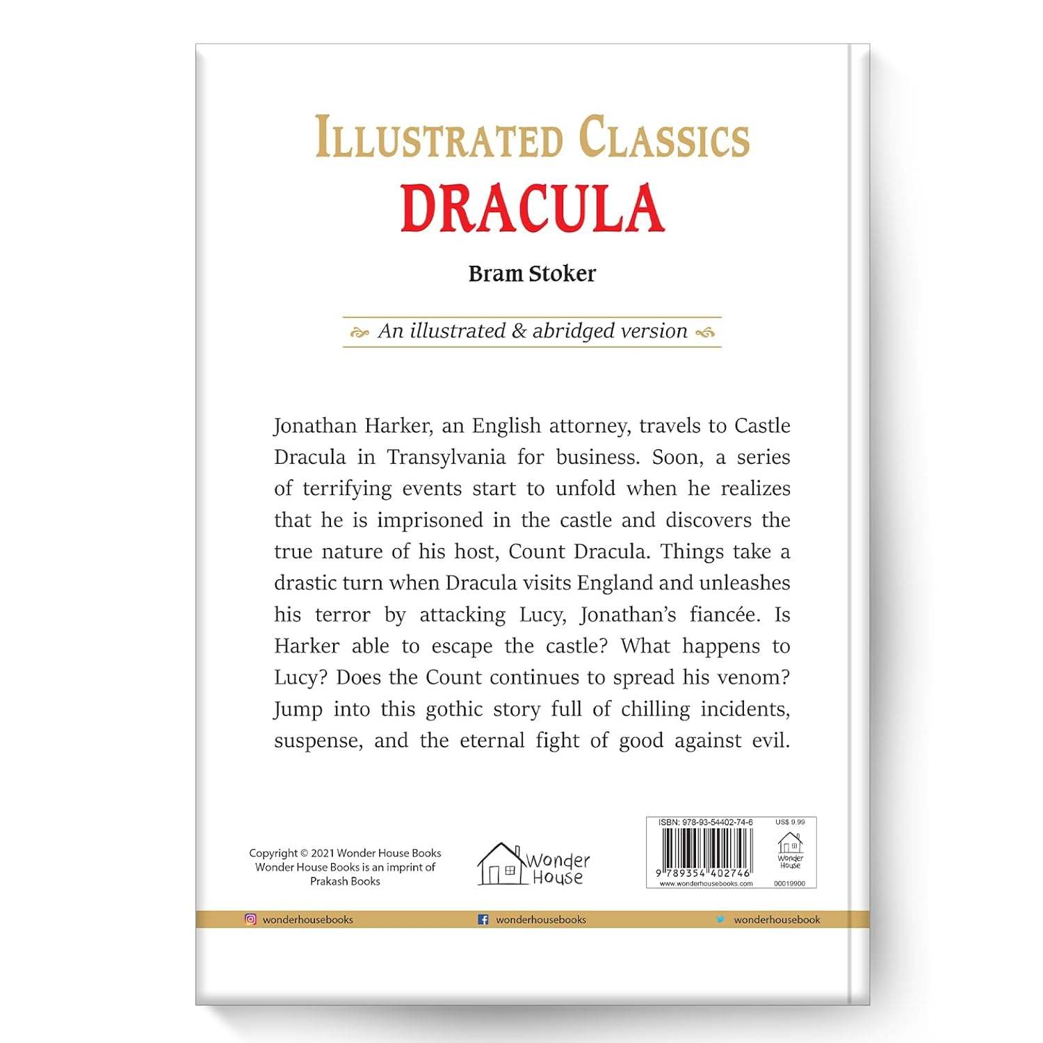Dracula : llustrated abridged children classic english novel with review questions (hardback) miniatura 4