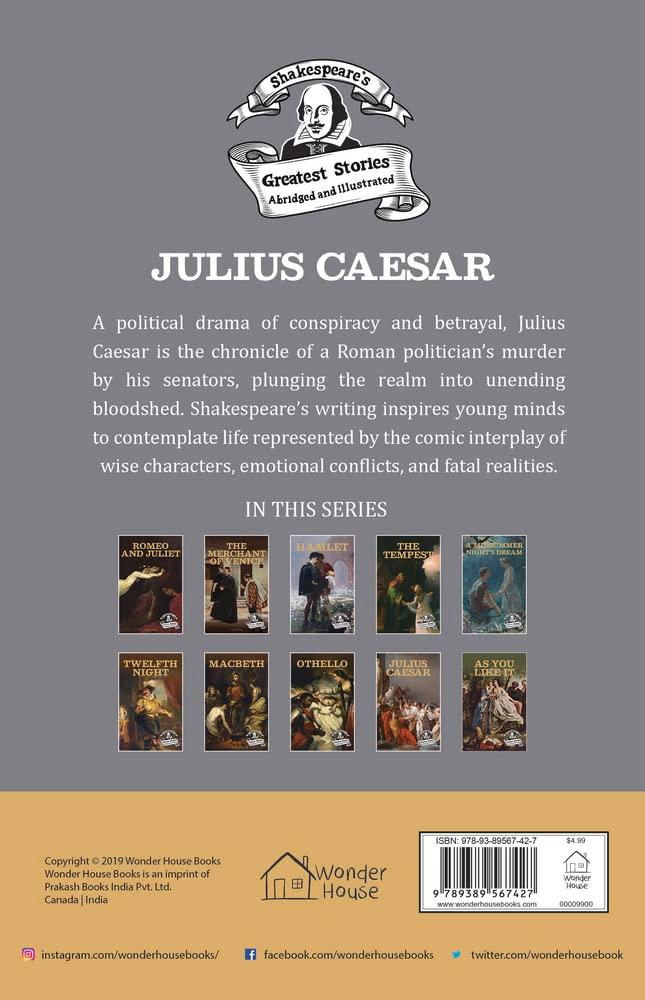 Julius caesar : shakespeare’s greatest stories for children (abridged and illustrated) with review questions and an introduction to the themes in the story miniatura 5