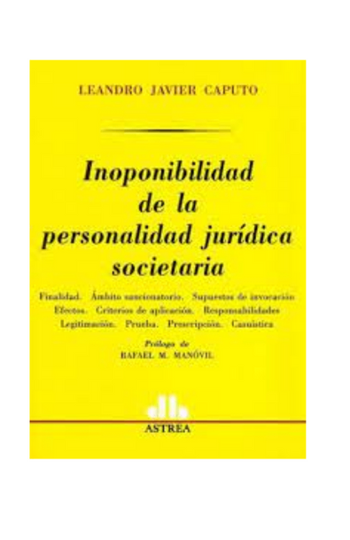 Inoponibilidad de la personalidad jurídica societaria