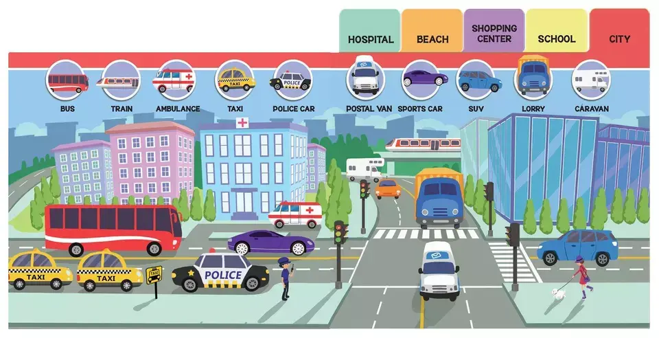 Seek and find - vehicles : early learning board books with tabs miniatura 2