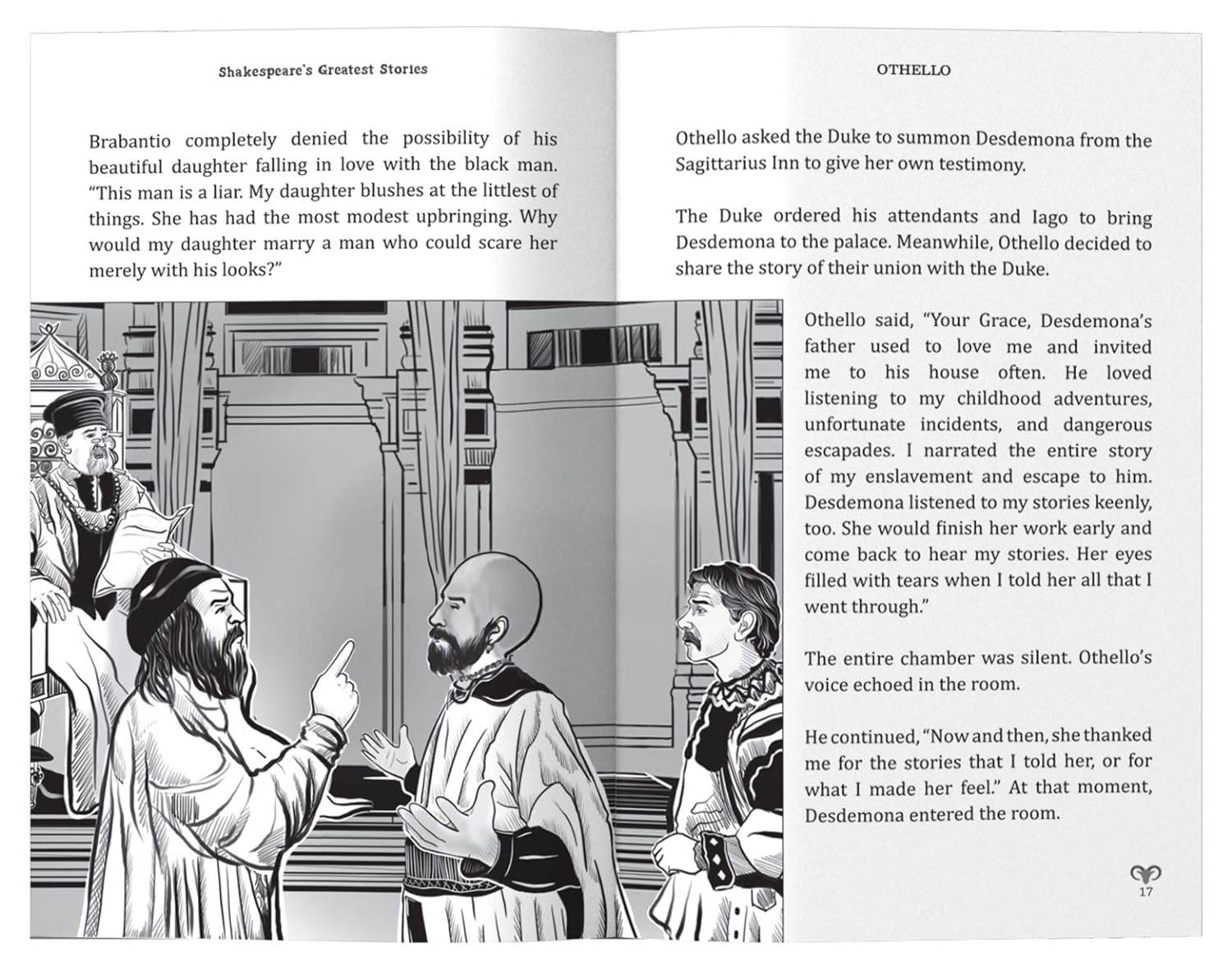Othello : shakespeare’s greatest stories (abridged and illustrated) with review questions and an introduction to the themes in the story miniatura 4